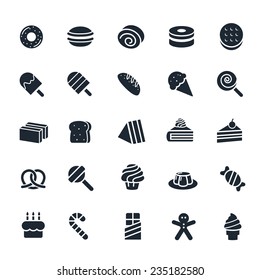 Dessert and Sweet icon on White Background Vector Illustration