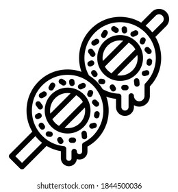 Dessert sweet icon. Outline dessert sweet vector icon for web design isolated on white background