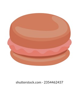 icono de macarón dulce de postre aislado