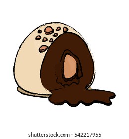 Dessert sweet roll icon vector illustration graphic design