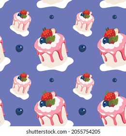 dessert sweet seamless pattern vector 