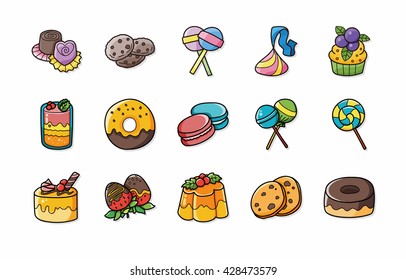 Dessert and sweets icons set,eps10