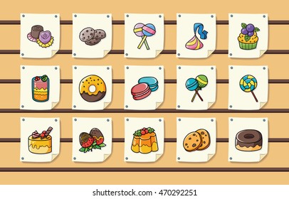 Dessert and sweets icons set,eps10