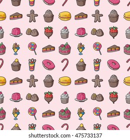 Dessert and sweets icons set,eps10