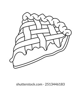 Dessert, thanksgiving, classic apple pie cake vector design