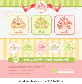Dessert theme for web template