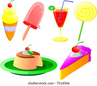 Dessert vector clipart collection