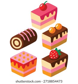 Dessert vector collection design isolated vector illustration on white background