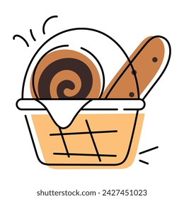 Dessert vector in doodle style, showcasing a variety of delicious bakery items and sugary desserts