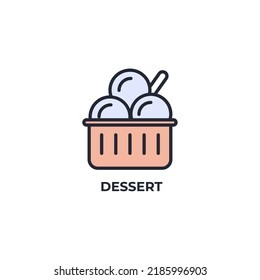 dessert vector icon. Colorful flat design vector illustration. Vector graphics