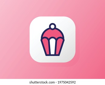 Dessert vector icon design. Perfect for logo, website, presentation, application, social media, and more. Icon design duotone style.