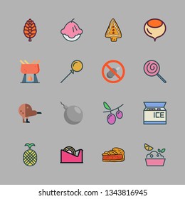 dessert vector icon set