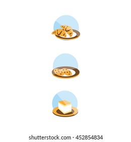 Desserts icon vector