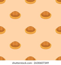 sobremesas, pastelaria e padrão de ilustração de bolo. Fundo de padrão contínuo do bolo. fundo de padrão da torta. 
