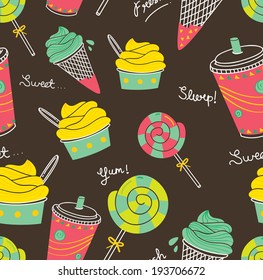 desserts seamless background