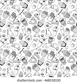 Desserts Seamless Pattern