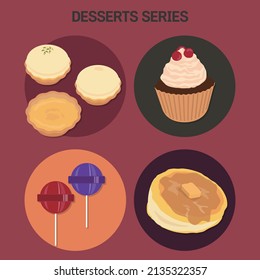 desserts series design art deco