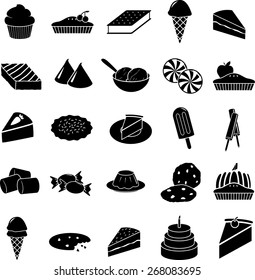 desserts symbols set