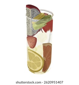 Desserts of various fruit chaid drinks