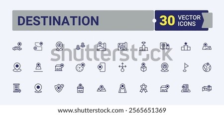 Destination Babies Care icon pack. Icons search, web, off, home, address, geo, here, road. Set of line pictogram. Outline and solid pictogram.