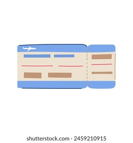 destination boarding pass cartoon. departure arrival, airline seat, luggage security destination boarding pass sign. isolated symbol vector illustration