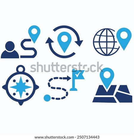 destination, campass, geolocation, change location, path, exact location icon symbol illustration
