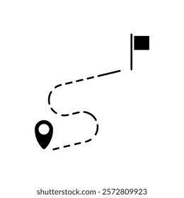 destination concept line icon. Simple element illustration. destination concept outline symbol design.