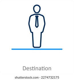 destination and direction icon concept