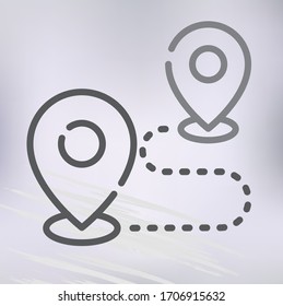 Destination , direction, location vector art vector