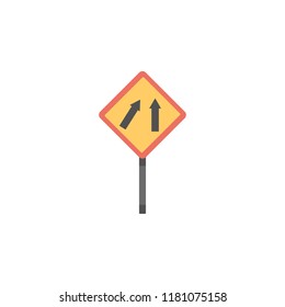 Destination distance colored icon. Element of road signs and junctions icon for mobile concept and web apps. Colored Destination distance can be used for web and mobile on white bakgorund