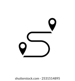 Destination distancing icon web design in vector