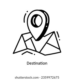 Destination doodle Icon Design illustration. Logistics and Delivery Symbol on White background EPS 10 File
