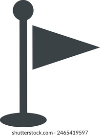 destination flag icon with the art
