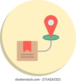 Ícone de Estilo de Círculo Plano de Destino