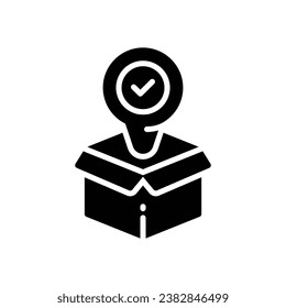 destination glyph icon. vector icon for your website, mobile, presentation, and logo design.