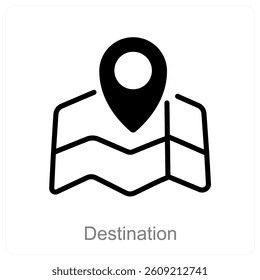 Destination and goal icon concept
