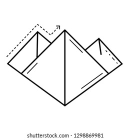 Destination goal. Vector outline icon isolated on white background.