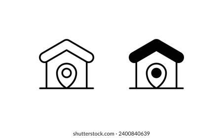 Diseño de icono de destino con ilustración de fondo blanco