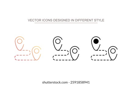 Destination icon design with white background stock illustration