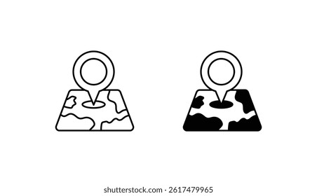 Destination icon design with white background stock illustration