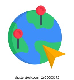 Icono de destino Ilustración vectorial plana