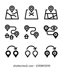 destination icon isolated sign symbol vector illustration - Collection of high quality black style vector icons
