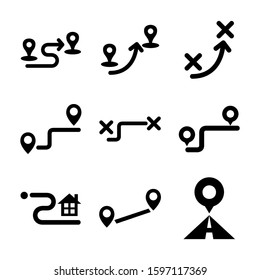 destination icon isolated sign symbol vector illustration - high quality black style vector icons
