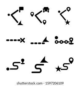 destination icon isolated sign symbol vector illustration - high quality black style vector icons
