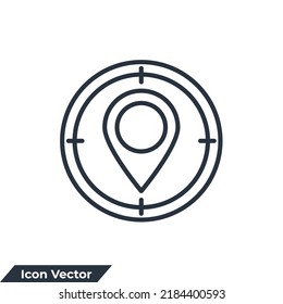 destination icon logo vector illustration. position symbol template for graphic and web design collection