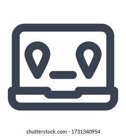 Zielsymbol, Karte und Navigationsort und anderes Symbol für Benutzeroberfläche oder Website