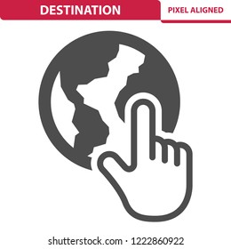 Destination Icon. Professional, pixel perfect icon, EPS 10 format.