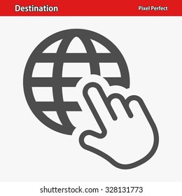 Destination Icon. Professional, pixel perfect icon optimized for both large and small resolutions. EPS 8 format.