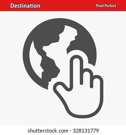Destination Icon. Professional, pixel perfect icon optimized for both large and small resolutions. EPS 8 format.