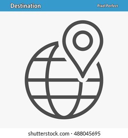 Destination Icon. Professional, pixel perfect icons optimized for both large and small resolutions. EPS 8 format. 12x size for preview.